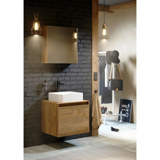 Тумба с раковиной AQWELLA 5 stars Mobi 60 дуб балтийский