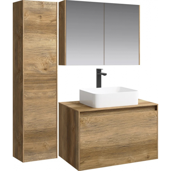 Тумба с раковиной AQWELLA 5 stars Mobi 80 дуб балтийский