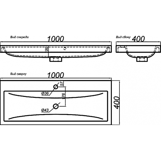 Тумба с раковиной AQWELLA 5 stars Verona 100 белая