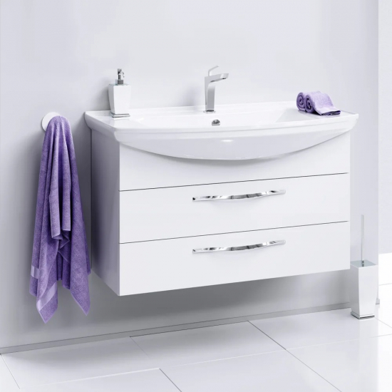 Тумба с раковиной AQWELLA  Allegro 105 подвесная, с 2 ящиками