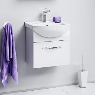Тумба с раковиной AQWELLA  Allegro 50 подвесная, с 1 ящиком