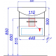 Тумба с раковиной AQWELLA  Allegro 50 подвесная, с 1 ящиком