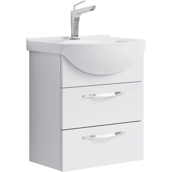 Тумба с раковиной AQWELLA  Allegro 50 подвесная, с 2 ящиками