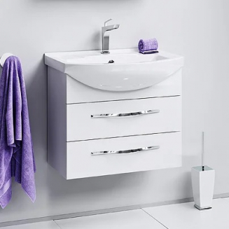 Тумба с раковиной AQWELLA  Allegro 65 подвесная, с 2 ящиками