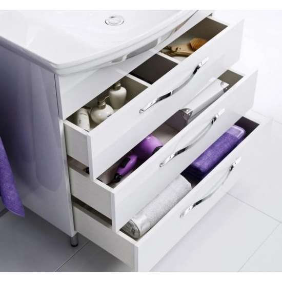 Тумба с раковиной AQWELLA  Allegro 65 с 3 ящиками