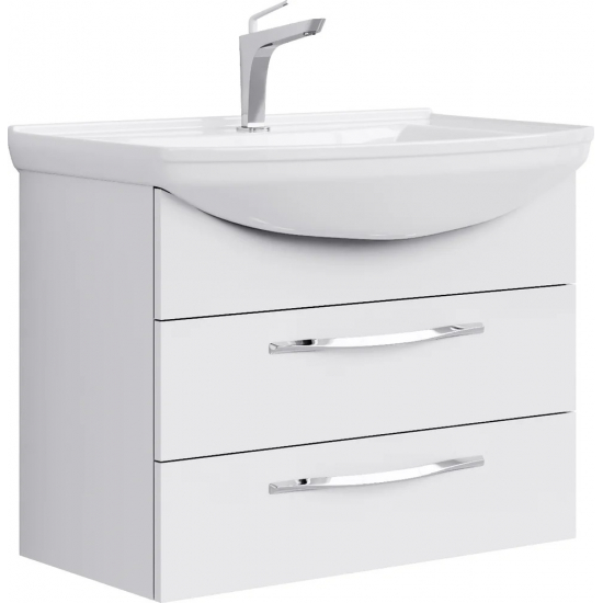 Тумба с раковиной AQWELLA  Allegro 75 подвесная, с 2 ящиками