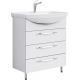 Тумба с раковиной AQWELLA  Allegro 75 с 3 ящиками