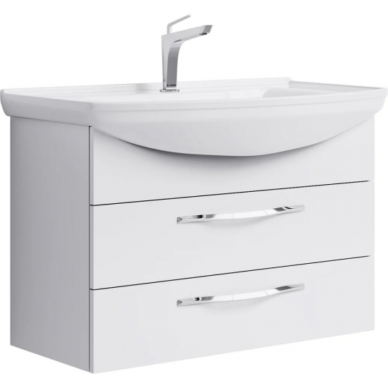 Тумба с раковиной AQWELLA  Allegro 85 подвесная, с 2 ящиками