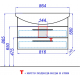Тумба с раковиной AQWELLA  Allegro 85 подвесная, с 2 ящиками