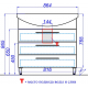 Тумба с раковиной AQWELLA  Allegro 85 с 3 ящиками