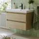 Тумба с раковиной AQWELLA  Astrid 80 дуб давос