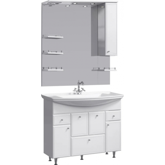 Тумба с раковиной AQWELLA Barcelona 105 с бельевой корзиной