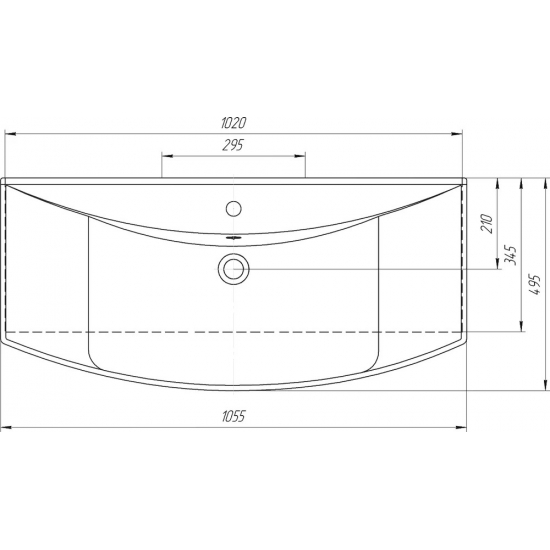 Тумба с раковиной AQWELLA Barcelona 105 с бельевой корзиной