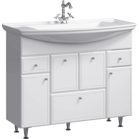 Тумба с раковиной AQWELLA Barcelona 105 с бельевой корзиной