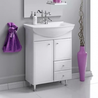 Тумба с раковиной AQWELLA Barcelona 65 с бельевой корзиной