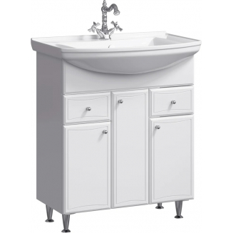 Тумба с раковиной AQWELLA Barcelona 85 с бельевой корзиной