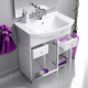 Тумба с раковиной AQWELLA Barcelona 85 с бельевой корзиной