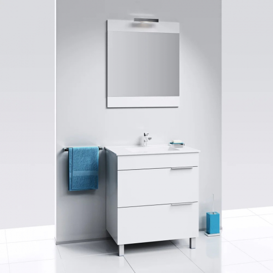 Тумба с раковиной AQWELLA Brig 75 напольная, белая