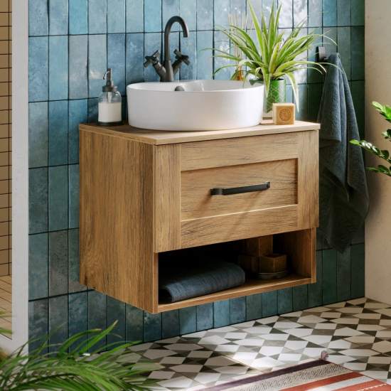 Тумба с раковиной AQWELLA Craft 60 дуб балтийский