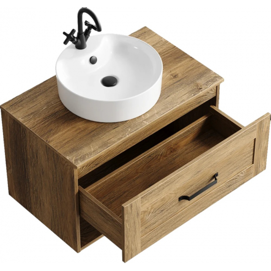 Тумба с раковиной AQWELLA Craft 80 дуб балтийский  