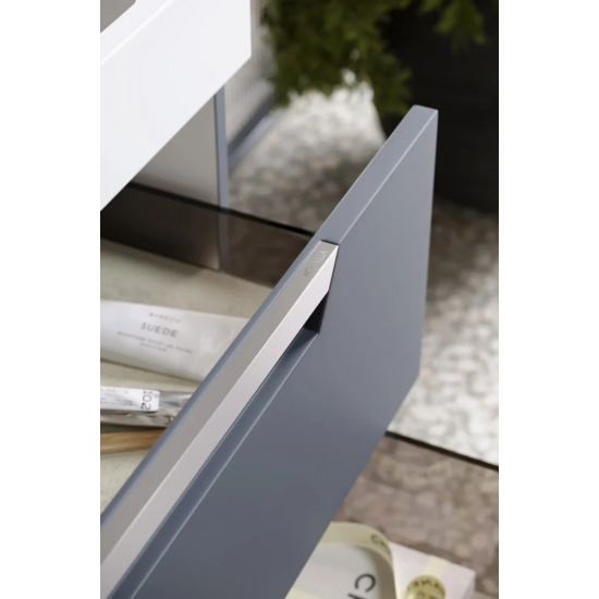 Тумба с раковиной AQWELLA Cube 90 серая матовая