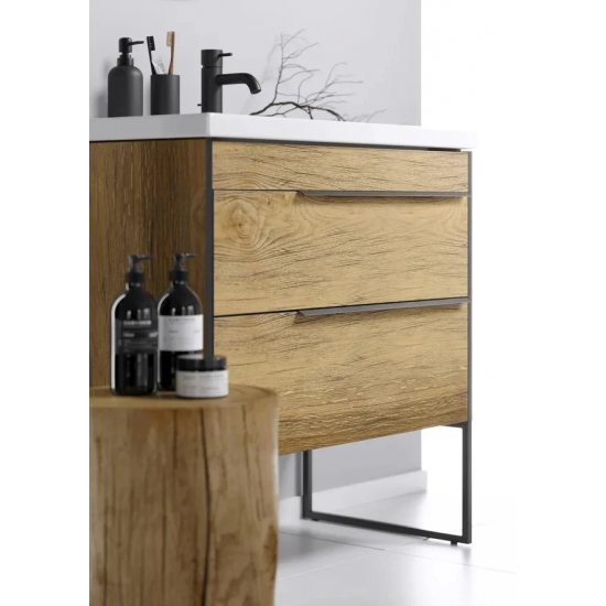 Тумба с раковиной AQWELLA Fargo 100 дуб балтийский