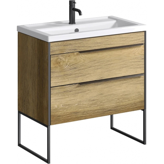 Тумба с раковиной AQWELLA Fargo 100 дуб балтийский