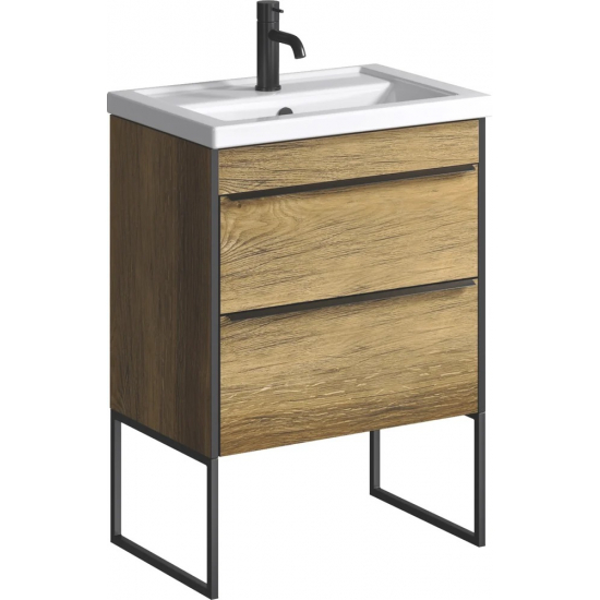 Тумба с раковиной AQWELLA Fargo 60 дуб балтийский