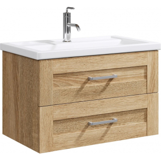 Тумба с раковиной AQWELLA Foster 80 подвесная, дуб сонома