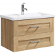 Тумба с раковиной AQWELLA Foster 80 подвесная, дуб сонома