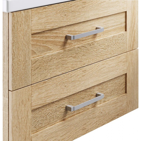 Тумба с раковиной AQWELLA Foster 80 подвесная, дуб сонома