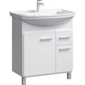 Тумба с раковиной AQWELLA Корсика 75 белая
