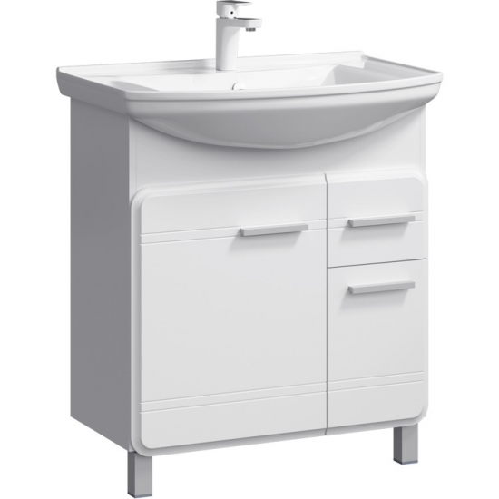 Тумба с раковиной AQWELLA Корсика 75 белая