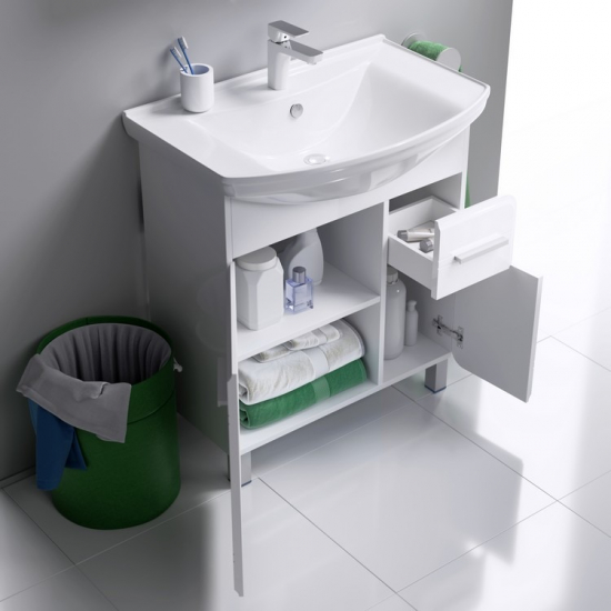 Тумба с раковиной AQWELLA Корсика 75 белая