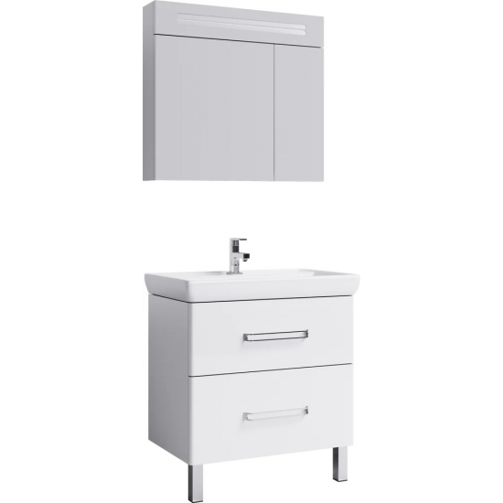 Тумба с раковиной AQWELLA Neo 80 напольная