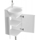 Тумба с раковиной AQWELLA Porto 45 угловая, белая, фурнитура белая