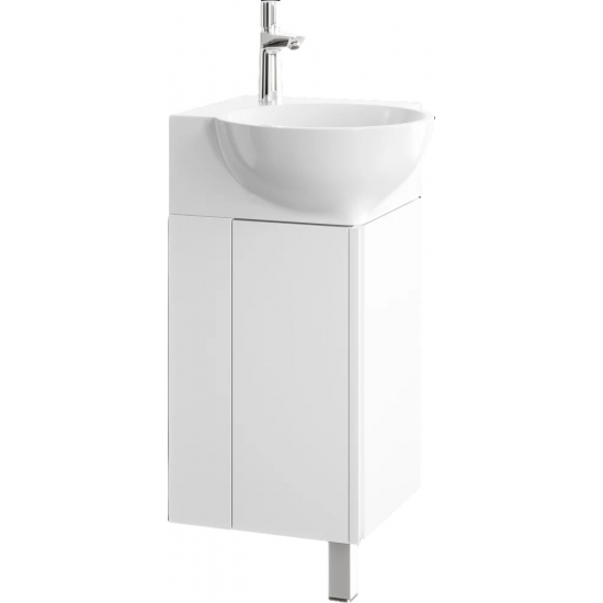 Тумба с раковиной AQWELLA Porto 45 угловая, белая, фурнитура белая