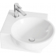 Тумба с раковиной AQWELLA Porto 45 угловая, белая, фурнитура белая