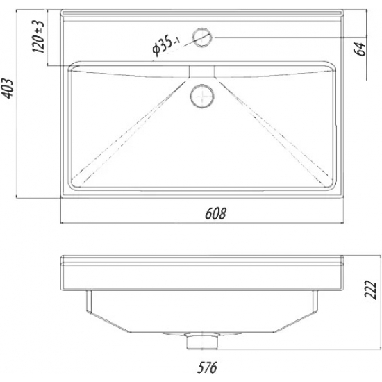 Тумба с раковиной AQWELLA Urban 60 подвесная, дуб балтийский
