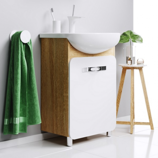 Тумба с раковиной AQWELLA Vega 55 дуб сонома