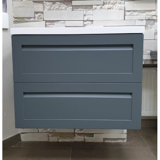 Тумба с раковиной ART&MAX Platino 100, подвесная, черная матовая