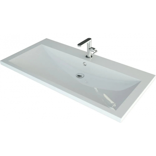 Тумба с раковиной AURA Андрея 100-2 напольная, белая