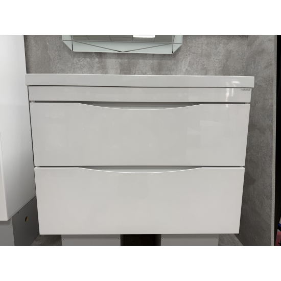 Тумба с раковиной AURA Андрея 100-2 напольная, белая