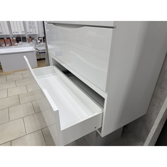 Тумба с раковиной AURA Андрея 100-2 напольная, белая