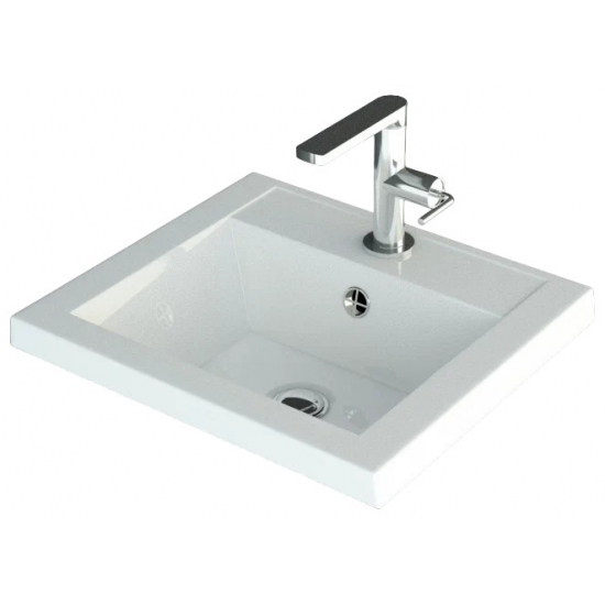 Тумба с раковиной AURA Андрея 40 L левая напольная, белая