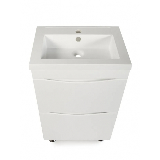 Тумба с раковиной AURA Андрея 50-2 напольная, белая 