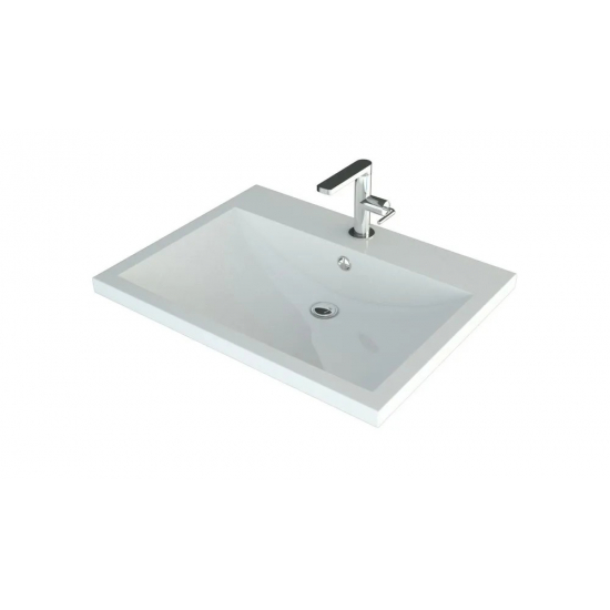 Тумба с раковиной AURA Андрея 58-2 напольная, белая 