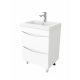 Тумба с раковиной AURA Андрея 58-2 напольная, белая 