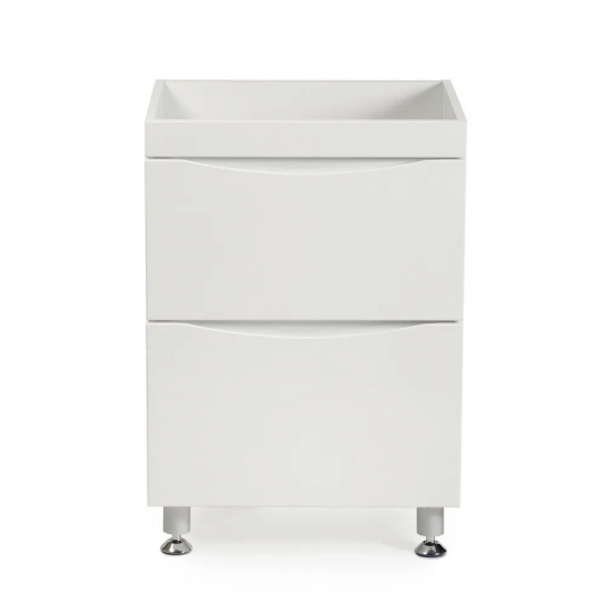Тумба с раковиной AURA Андрея 58-2 напольная, белая 