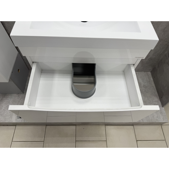 Тумба с раковиной AURA Андрея 58-2 пд подвесная, белая